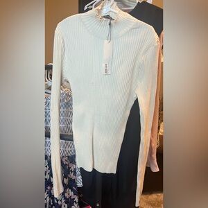 Ivory Ribbed Long Sleeve Zara Top